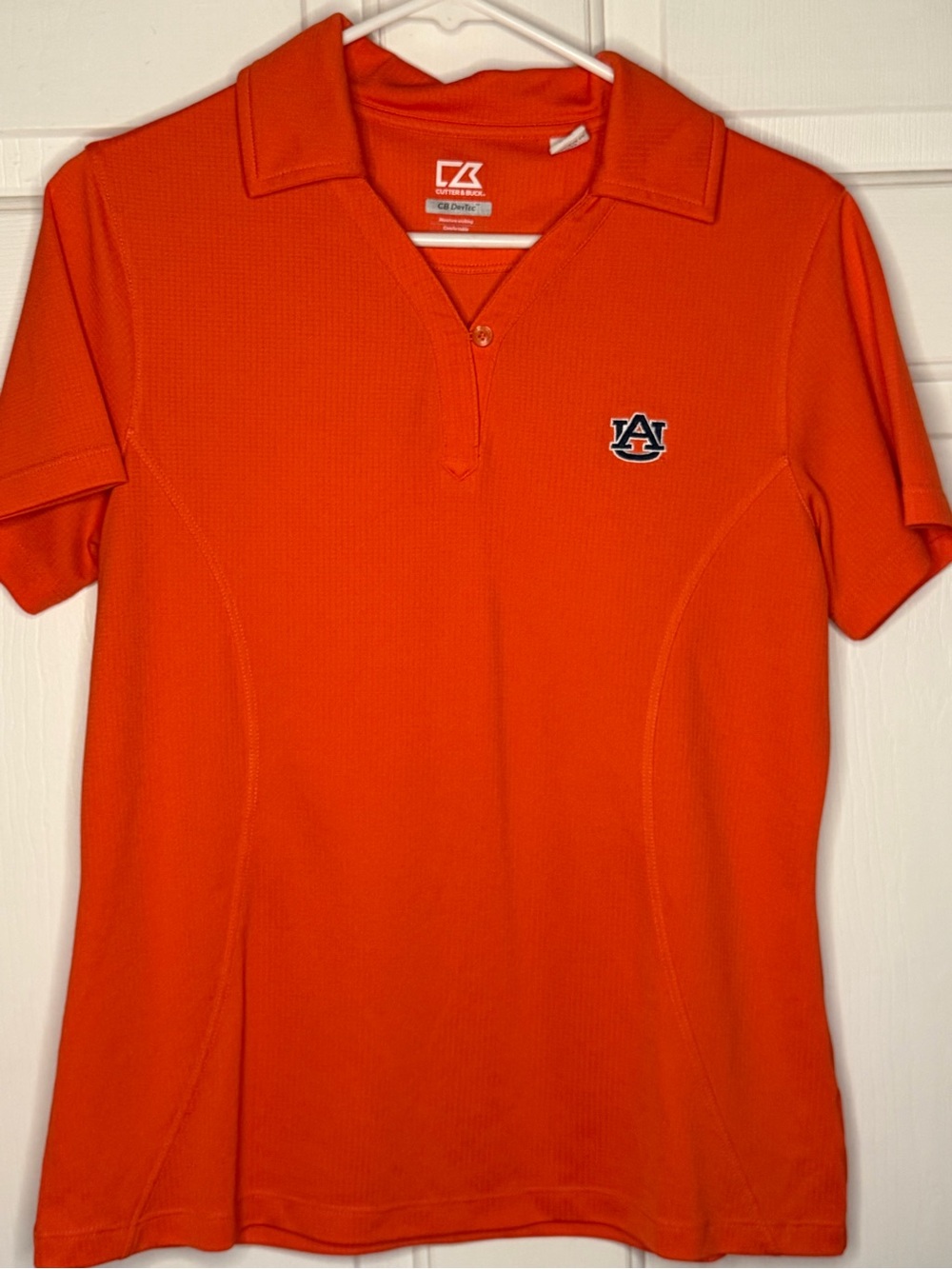 Auburn University Women's Orange Short Sleeve Polo